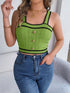 'Xylia' Striped Knit Crop Top - Celes Fashion
